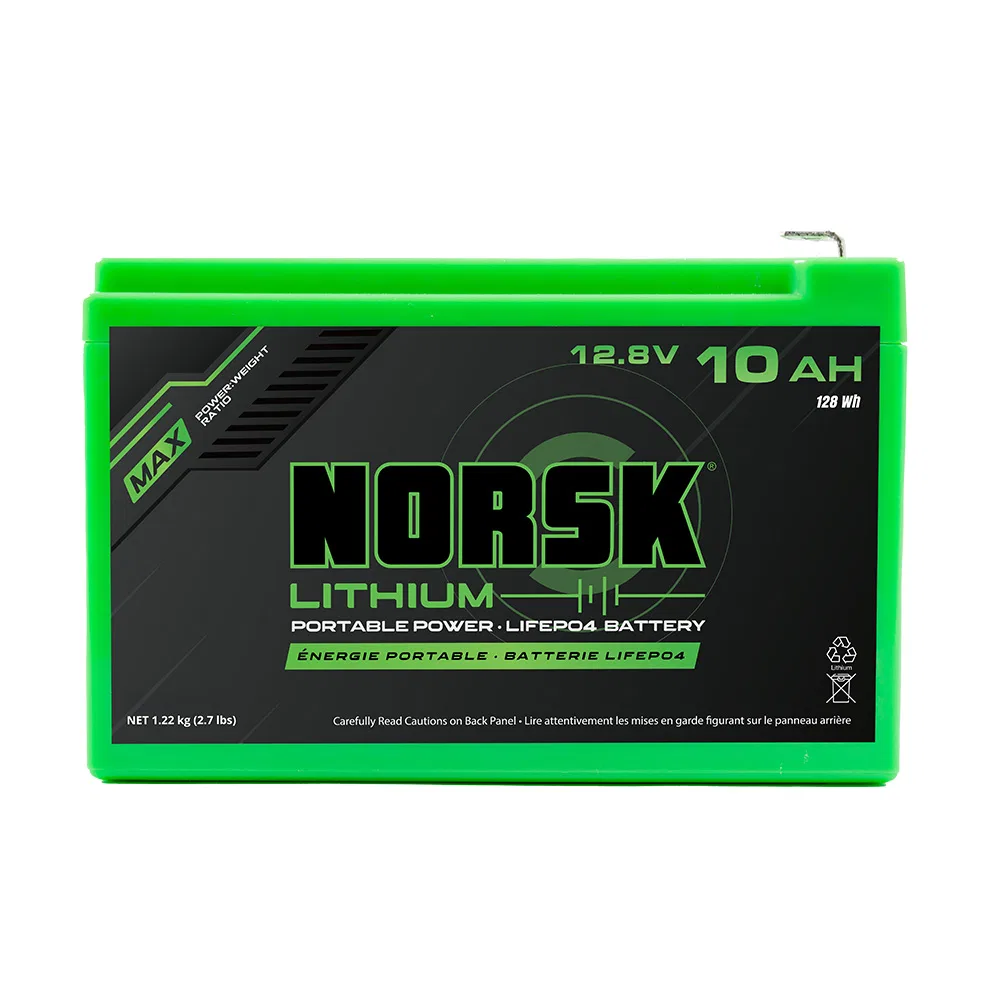 B12010C – NORSK INC Battery, Portable Sonar 12 Volt Spade Top Terminal Lithium Iron Phosphate Style (LiFePO4) 5.94 In...